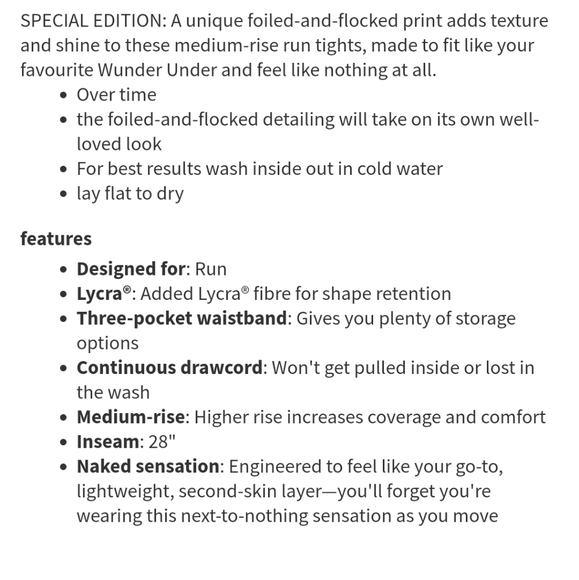 Lululemon Speed Wunder Tight 28" Speckle Shine - Picture 8 of 11